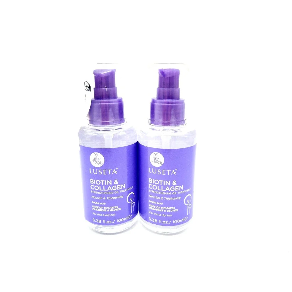 2x Luseta Biotin Collagen Hair Oil Treatment‎ 3.38oz Each – Strength & Shine